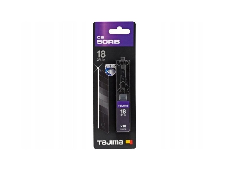 Ostrze łamane 18 mm dora czarne (10 szt.) TAJIMA CB50RBC/K1 Ostrze łamane 18 mm dora czarne (10 szt.) TAJIMA CB50RBC/K1