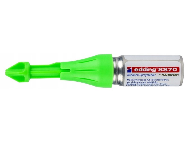 Marker w sprayu do głębokich otworów Edding E-8870 ZIELONY NEON 1 szt. Marker w sprayu do głębokich otworów Edding E-8870 ZIELONY NEON 1 szt.