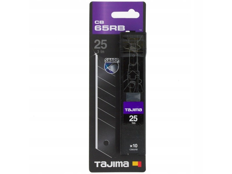 Ostrza łamane czarne TAJIMA Razar Black CB65RBC 25 mm Ostrza łamane czarne TAJIMA Razar Black CB65RBC 25 mm