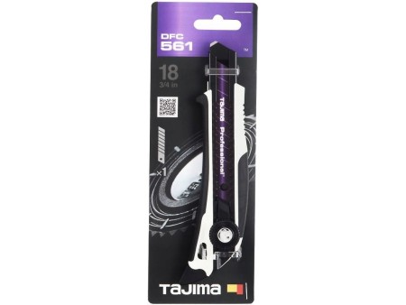 Nóż z łamanym ostrzem z płetwą i pokrętłem czarno-biały TAJIMA DFC561N/W1