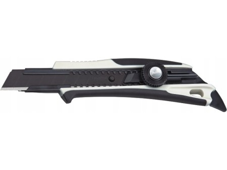 Nóż z łamanym ostrzem z płetwą i pokrętłem czarno-biały TAJIMA DFC561N/W1