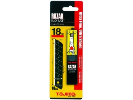 Ostrza łamane 18 mm czarne razar (50 szt.) TAJIMA LCB50RB-50H