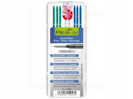 Wkłady wodoodporne do ołówka automatycznego Pica-Marker 4040 8 szt.