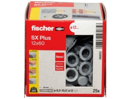 Kołek rozporowy fischer SX Plus 12 x 60 00568012