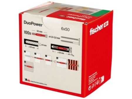 Kołek rozporowy fischer DuoPower 6 x 50 00538250