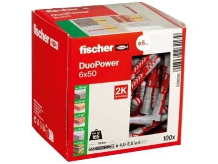 Kołek rozporowy fischer DuoPower 6 x 50 00538250