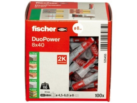 Kołek rozporowy fischer DuoPower 8 x 40 00535455