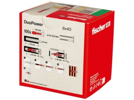 Kołek rozporowy fischer DuoPower 8 x 40 00535455