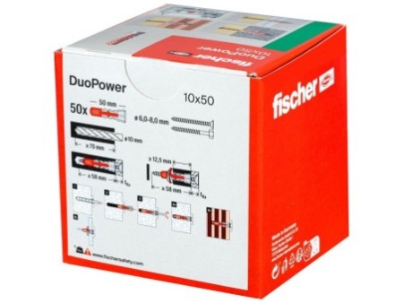 Kołek rozporowy fischer DuoPower 10 x 50 00535456