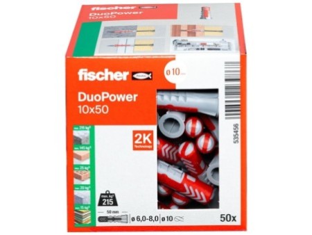Kołek rozporowy fischer DuoPower 10 x 50 00535456