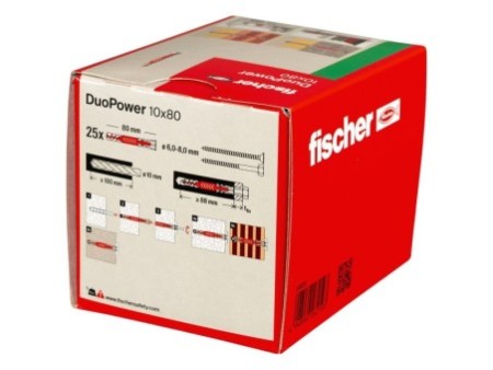 Kołek rozporowy fischer DuoPower 10 x 80 00538252