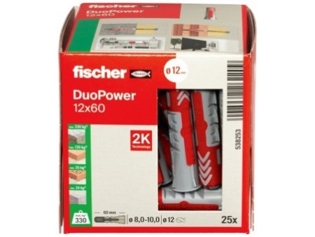 Kołek rozporowy fischer DuoPower 12 x 60 00538253