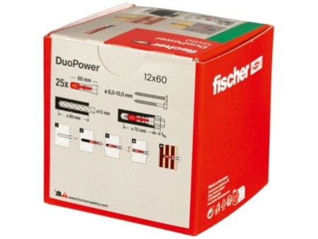 Kołek rozporowy fischer DuoPower 12 x 60 00538253