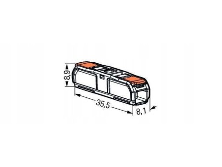 WAGO szybkozłączka przelotowa 221-2401 2x0,2-4mm2 10szt.