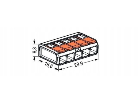 WAGO 221-415 Szybkozłączka Złączka 5x0.2-4mm 10szt