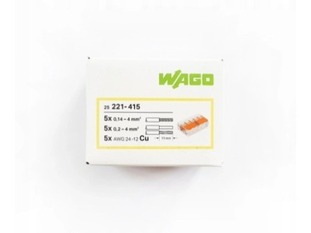 WAGO 221-415 Szybkozłączka Złączka 5x0.2-4mm 10szt
