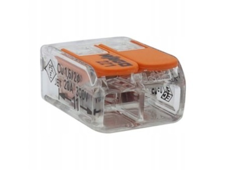 Szybkozłączka uniwersalna 2x0,2-4mm2 WAGO 221-412 10 szt