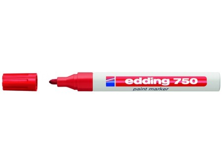 Marker olejowy, permanentny czerwony Edding 1 szt. E-750 2-4 mm
