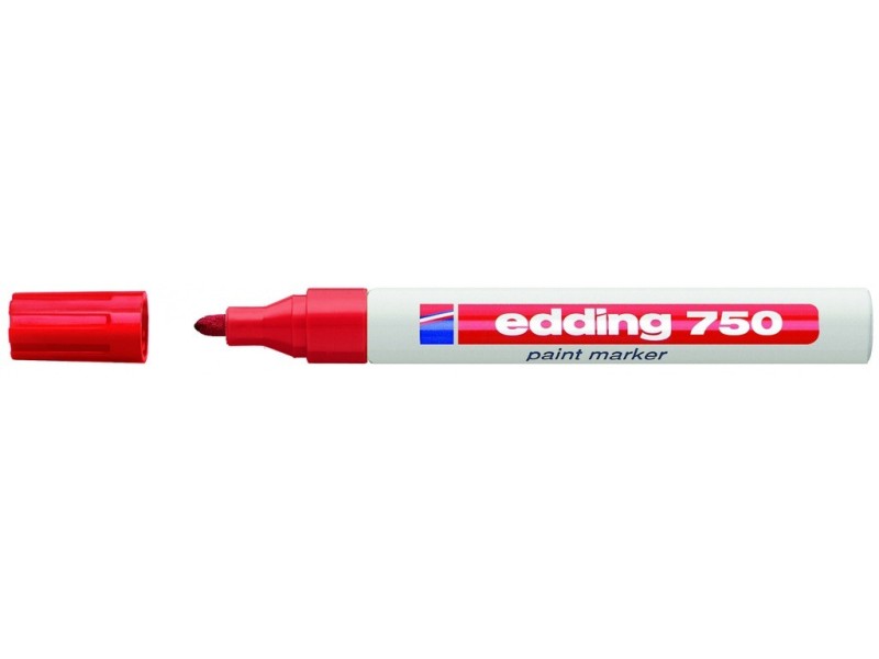 Marker olejowy, permanentny czerwony Edding 1 szt. E-750 2-4 mm