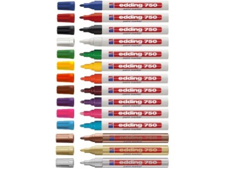 Marker olejowy, permanentny czerwony Edding 1 szt. E-750 2-4 mm