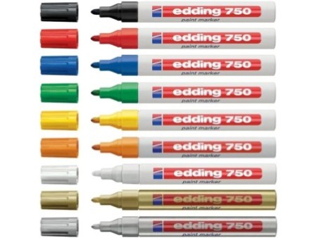 Marker olejowy, permanentny czerwony Edding 1 szt. E-750 2-4 mm