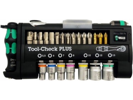 Zestaw bitów, grzechotka 1/4", uchwyt Tool-Check Plus WERA 05056490001