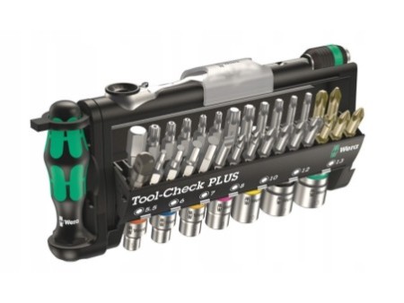 Zestaw bitów, grzechotka 1/4", uchwyt Tool-Check Plus WERA 05056490001