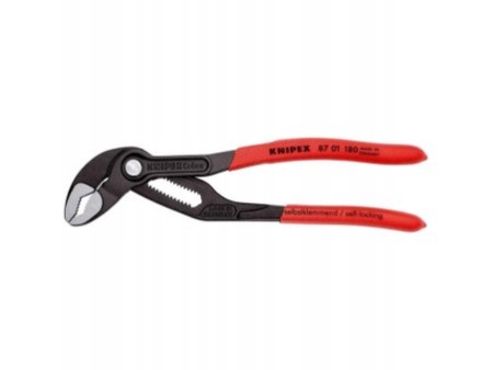 Szczypce nastawne do rur fosforanowane 180mm 87 01 180 Cobra KNIPEX