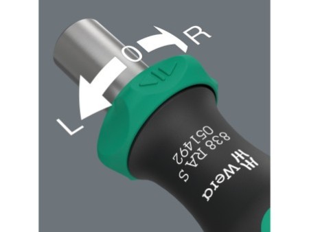 Rękojeść z uchwytem do bitów 838 RA S, z funkcją grzechotki 1/4", 1/4" x 102 mm 05051492001
