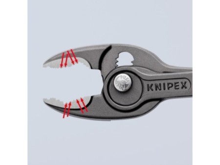 KNIPEX 82 01 200 TwinGrip® Szczypce chwytające czołowe Z antypoślizgowego tworzywa sztucznego fosforanowana, szara 200 mm