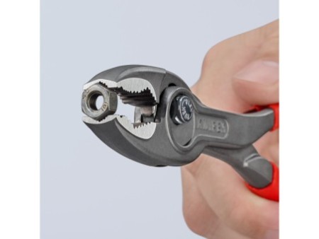 KNIPEX 82 01 200 TwinGrip® Szczypce chwytające czołowe Z antypoślizgowego tworzywa sztucznego fosforanowana, szara 200 mm