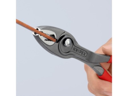 KNIPEX 82 01 200 TwinGrip® Szczypce chwytające czołowe Z antypoślizgowego tworzywa sztucznego fosforanowana, szara 200 mm