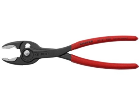KNIPEX 82 01 200 TwinGrip® Szczypce chwytające czołowe Z antypoślizgowego tworzywa sztucznego fosforanowana, szara 200 mm