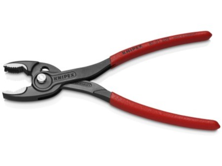 KNIPEX 82 01 200 TwinGrip® Szczypce chwytające czołowe Z antypoślizgowego tworzywa sztucznego fosforanowana, szara 200 mm