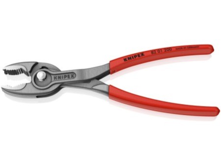 KNIPEX 82 01 200 TwinGrip® Szczypce chwytające czołowe Z antypoślizgowego tworzywa sztucznego fosforanowana, szara 200 mm
