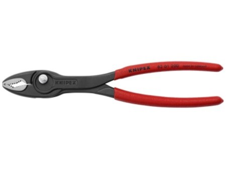 KNIPEX 82 01 200 TwinGrip® Szczypce chwytające czołowe Z antypoślizgowego tworzywa sztucznego fosforanowana, szara 200 mm