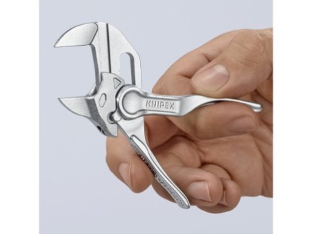 KNIPEX 86 04 100 Szczypce-klucz XS szczypce i klucz w jednym narzędziu wytłaczana, chropowata powierzchnia chromowany 100 mm