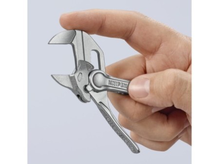 KNIPEX 86 04 100 Szczypce-klucz XS szczypce i klucz w jednym narzędziu wytłaczana, chropowata powierzchnia chromowany 100 mm