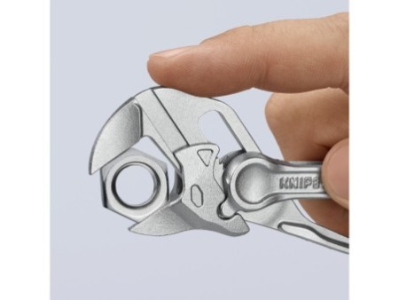 KNIPEX 86 04 100 Szczypce-klucz XS szczypce i klucz w jednym narzędziu wytłaczana, chropowata powierzchnia chromowany 100 mm