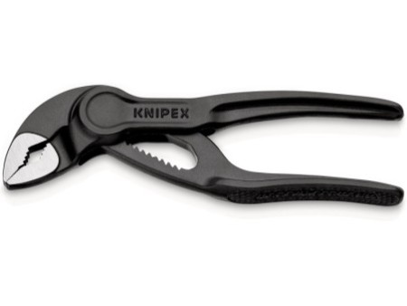 KNIPEX 87 00 100 Cobra® XS Szczypce nastawne do rur wytłaczana, chropowata powierzchnia fosforanowana, szara 100 mm
