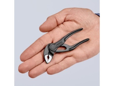 KNIPEX 87 00 100 Cobra® XS Szczypce nastawne do rur wytłaczana, chropowata powierzchnia fosforanowana, szara 100 mm