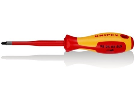 KNIPEX 98 25 02 SLS Wkrętak (Slim) do śrub z gniazdem PlusMinus Pozidriv® Rękojeść dwukomponentowa izolowana, czernione 212 mm