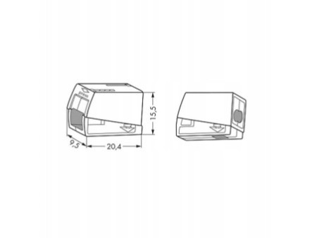 Szybkozłączka oświetleniowa przelotowa 3x1-2,5 mm² WAGO 224-112 10SZT