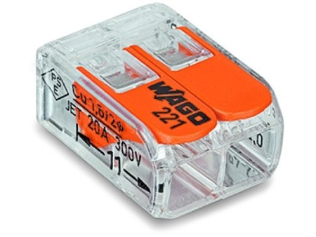 Szybkozłączka uniwersalna 2x0,2-4mm2 WAGO 221-412 100 szt