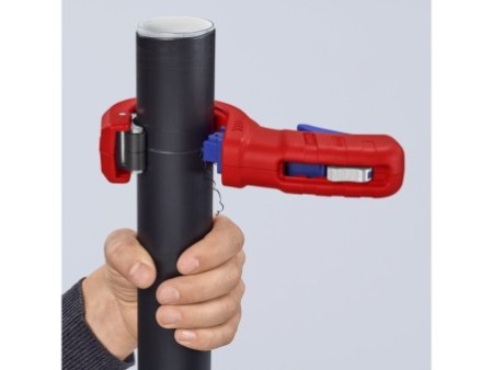 KNIPEX 90 23 01 BK DP50 Obcinak do rur odpływowych z tworzywa sztucznego 165 mm