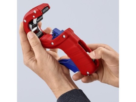 KNIPEX 90 23 01 BK DP50 Obcinak do rur odpływowych z tworzywa sztucznego 165 mm