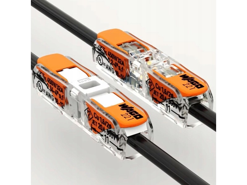 WAGO szybkozłączka przelotowa 221-2401 2x0,2-4mm2 10szt.