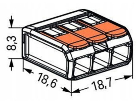 10x ZŁĄCZKA WAGO 221-413 SZYBKOZŁĄCZKA 3x0,2-4mm