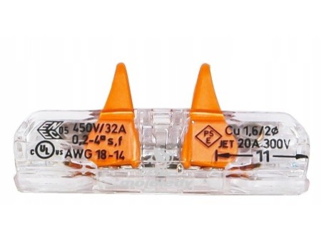 WAGO szybkozłączka przelotowa 221-2401 2x0,2-4mm2 10szt.