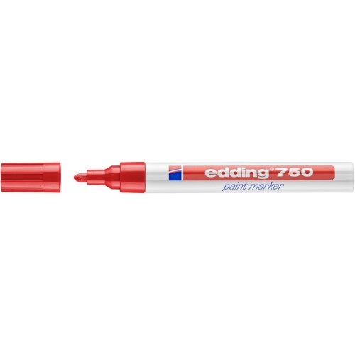 Marker olejowy permanentny Edding E-750 1 szt. czerwony 2-4 mm